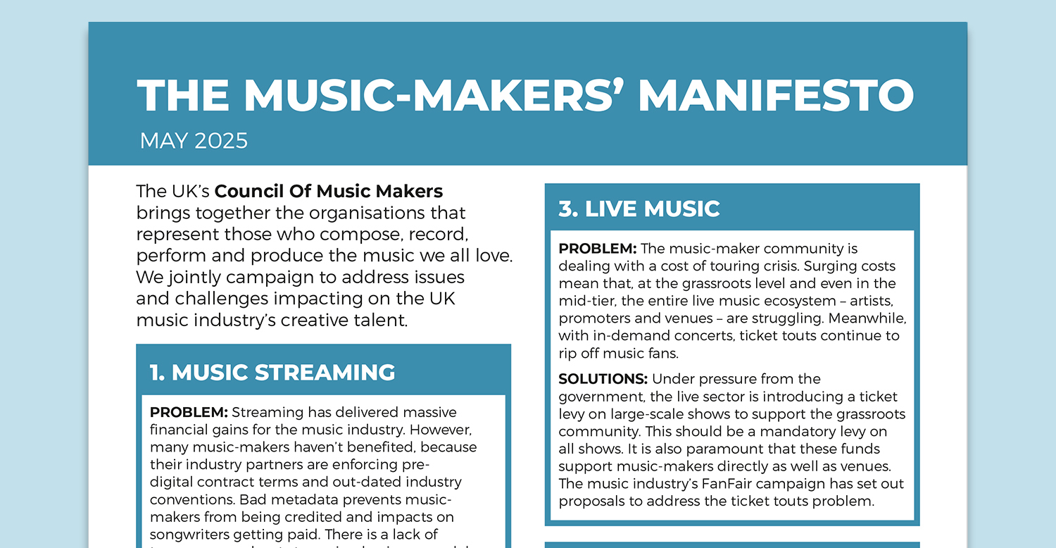 CMM discusses Music-Makers' Manifesto at The Great Escape